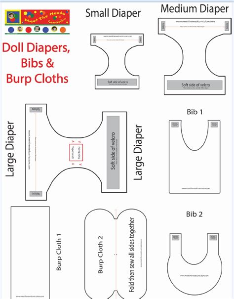 Printable Doll Diaper Pattern
